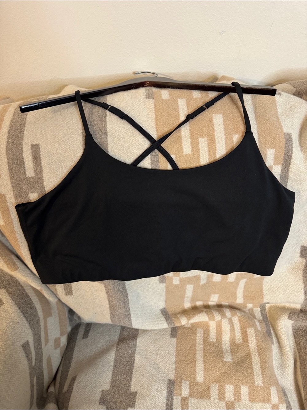 girlfriend collective Black Crossback Sports Bralette